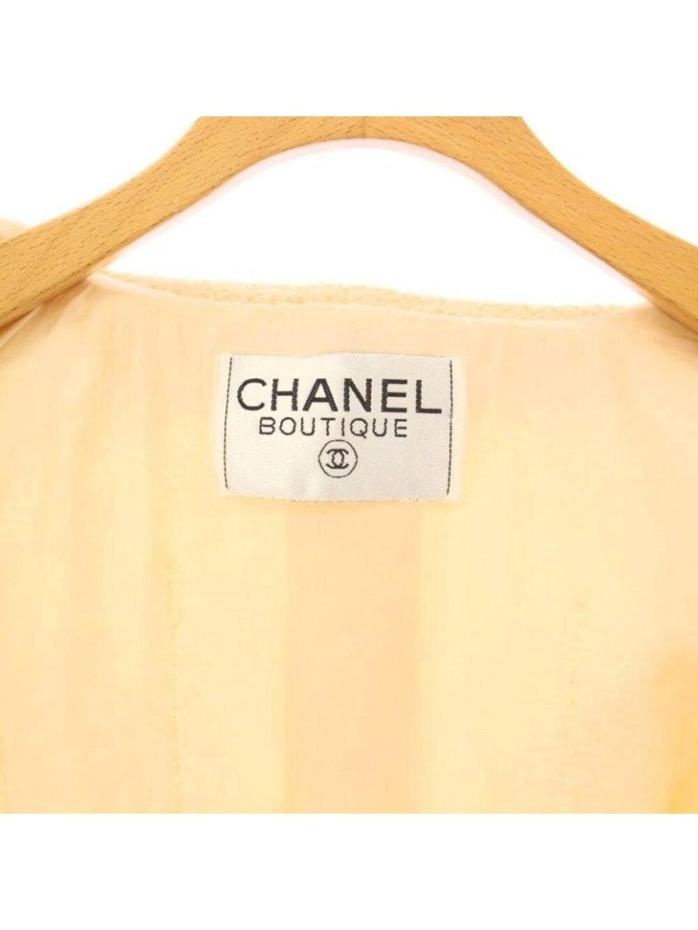 Chanel Coco Mark Shawl Collar Other Jackets Ivory Care Tag None - Picture 4 of 9
